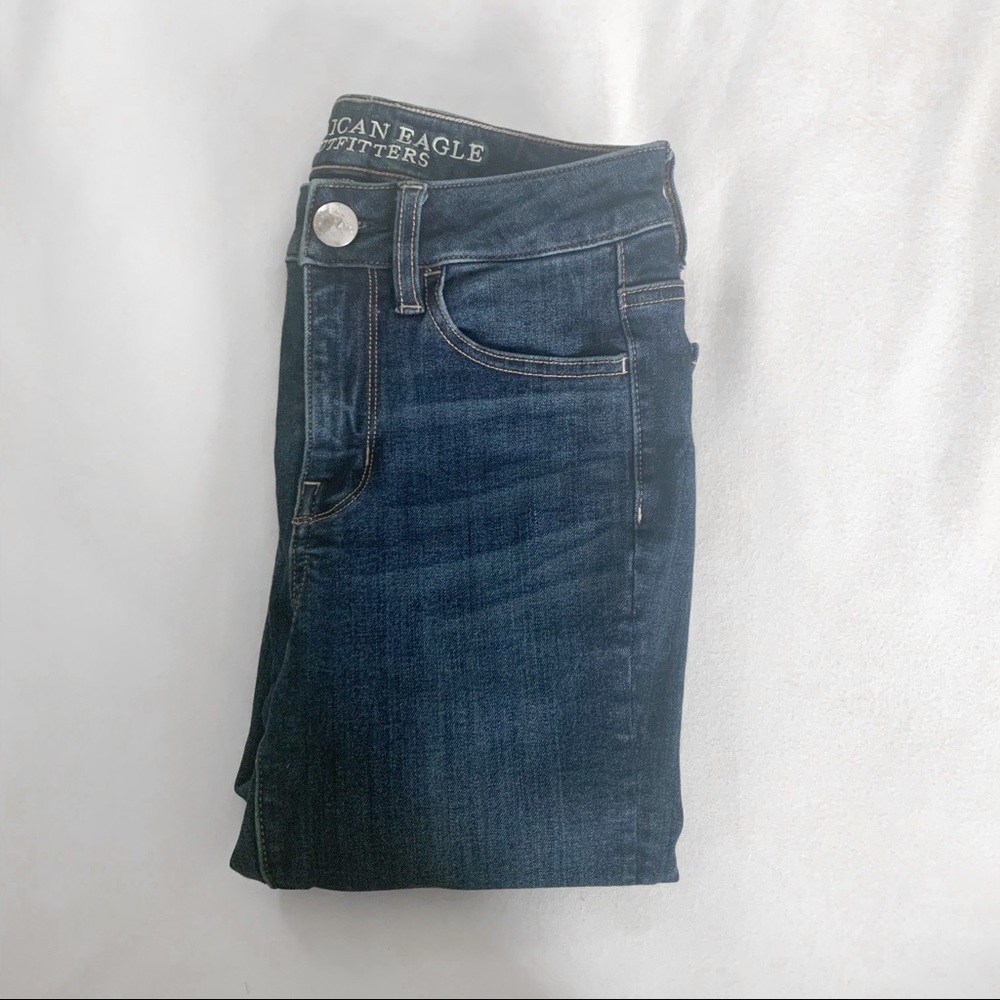 dark wash high rise jeggings